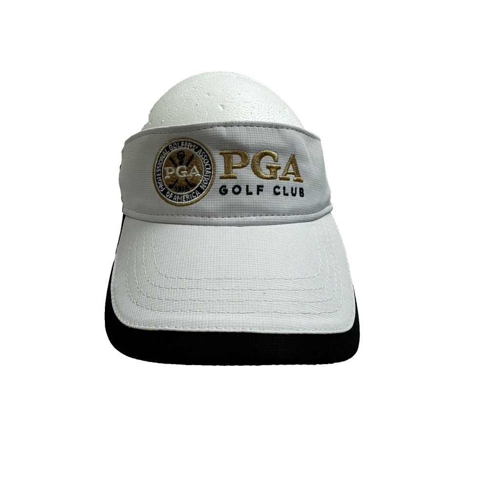 Vintage Ahead PGA National Golf Club Unisex White Visor OS ADJ Strap Hat Cap
